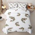 thumbnail image 1 of Feelyou Camo Fishing Fish Quilt Full for Boys Girls, Vintage Camouflage Lake Fishing Full Bedspread Sets, White Green, 3-Piece, 1 of 7
