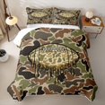 thumbnail image 1 of Feelyou Camouflage Basketball Quilt King for Boys, Dripping Sport King Coverlet Set, Green Brown, 3-Piece, 1 of 7