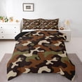 thumbnail image 1 of Feelyou Camouflage Camo Full Size Comforter Sets, Brown Abstract Ombre Bedding Sets, 3pcs, 1 of 8