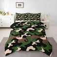 thumbnail image 1 of Feelyou Camouflage Camo Full Size Comforter Sets, Green Abstract Ombre Bedding Sets, 3pcs, 1 of 8