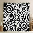 thumbnail image 1 of Feelyou Cartoon Abstract Ombre Curtains Pack of 2 (42x84 Each), White Black Circle Geometric Curtains Blackout, Teen Kid Child Adult Bedroom Curtains, Blackout Curtains Bedroom Decor, 1 of 6