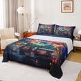 thumbnail image 1 of Feelyou Cartoon American Flag Twin Sheet Sets, Independence Day Firework Twin Fitted Sheet, July Fourth Theme Flat Sheet, Super Cozy Room Decor, 3 Pieces, 1 of 7