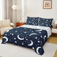 thumbnail image 1 of Feelyou Cartoon Astrology Queen Sheet Sets, Glitter Stars Moon Bed Set, 4 Pieces, 1 of 7