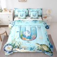 thumbnail image 1 of Feelyou Cartoon Axolotl Bedding Comforter Set 7pcs, Cartoon Letter U Queen Bedding Sets, 1 of 8
