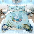 thumbnail image 1 of Feelyou Cartoon Axolotl Queen Comforter Set, Cartoon Letter U Bedding Comforter Set, 3pcs, 1 of 8