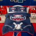 thumbnail image 1 of Feelyou Cartoon Baseball Athlete Bedding Comforter Set for Kids, Navy Red Twin Comforter Sets, Est Sleep Sports Reversible Bedding Set, Lightweight Room Decor, 2 Pieces, 1 of 9