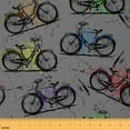 thumbnail image 1 of Feelyou Cartoon Bike Print Fabric by the Yard 1 Yard, Cycling Sport Sewing Fabric, Teens Kids Child Home Decor Fabric by the Yard, Breathable Home Decor, 1 of 6