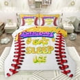 thumbnail image 1 of Feelyou Cartoon Birthday Party Bedding Comforter Set, Baseball Ice Hockey Twin Comforter Sets, Ball Sports Theme Reversible Bedding Set, Breathable Home Decor, 2-Piece, 1 of 9