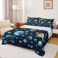 thumbnail image 1 of Feelyou Cartoon Blue Stars Bed Sheets, Space Planet King Sheets, 4 Pieces, 1 of 7