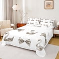 thumbnail image 1 of Feelyou Cartoon Bow-tie Girl Full Size Sheets, Romantic Swan Animal Bed Sheets, 4 Pieces, 1 of 7
