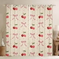 thumbnail image 1 of Feelyou Cartoon Bowknot Child Blackout Curtains Set of 2 (52x84 Each), Kawaii Cherry Fruit Window Curtains, Cute Princess Bow Style Curtains and Drapes, Living Room Curtains Decor, 1 of 6
