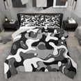 thumbnail image 1 of Feelyou Cartoon Camouflage Queen Comforter Set, Abstract Grey Bedding Sets, Teens Kids Boys Girls Reversible Bedding Comforter Set, Super Cozy Room Decor, 3-Piece, 1 of 8