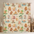 thumbnail image 1 of Feelyou Cartoon Capibara Teens Curtains Pack of 2 (42x84 Each), Cute Animal Curtains Blackout, Kawaii Orange Watermelon Bedroom Curtains, Blackout Curtains Room Decor, 1 of 6