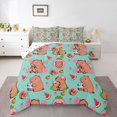 thumbnail image 1 of Feelyou Cartoon Capibara Twin Comforter Sets, Strawberry Watermelon Bedding Set, 2-Piece, 1 of 8