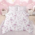 thumbnail image 1 of Feelyou Cartoon Cat Kitten Bedding Comforter Set, Girly Pink Flower Twin Comforter Sets, Teens Kids Boys Girls Reversible Bedding Set, Breathable Home Decor, 2pcs, 1 of 9