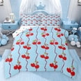 thumbnail image 1 of Feelyou Cartoon Cherry Kid Twin Comforter Sets, Kawaii Bowknot Bedding Set, 2-Piece, 1 of 8
