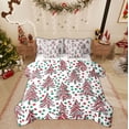 thumbnail image 1 of Feelyou Cartoon Christmas Tree Bedding Comforter Set 7pcs, Green Red Dots King Bedding Sets, Happy Holiday Reversible Bed Sheets, Breathable Home Decor, 1 of 7