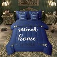 thumbnail image 1 of Feelyou Cartoon Dinosaur Letter A Print Twin Bedding Sets for Boys Girls, Cute Animal Bedding Comforter Set, Blue, Blue Reversible, 7-Piece, 1 of 7