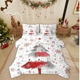 thumbnail image 1 of Feelyou Cartoon Dots Tree Bedding Comforter Set 7pcs, Christmas Snowflake King Bedding Sets, Happy Festival Reversible Bed Sheets, Lightweight Room Decor, 1 of 8