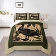 thumbnail image 1 of Feelyou Cartoon Duck Kids Twin Comforter Sets, Vintage Western Cabin Bedding Set, 2pcs, 1 of 8