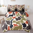 thumbnail image 1 of Feelyou Cartoon Fashion Camo Bedding Comforter Set 7 Pieces for Teens, Chic Camouflage Full Bedding Set, Green Square Abstract Reversible Fitted Sheet Flat Sheet, Super Cozy Room Decor, 1 of 8