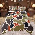 thumbnail image 1 of Feelyou Cartoon Fashion Camo Bedding Comforter Set for Teens, Chic Camouflage Twin Comforter Sets, Green Square Abstract Reversible Bedding Set, Super Cozy Room Decor, 2-Piece, 1 of 9