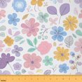 thumbnail image 1 of Feelyou Cartoon Flower Fabric by the Yard 1 Yard, Rustic Farmhouse Floral Home Decor Fabric by the Yard, Child Preppy Sewing Fabric, Lightweight Room Decor, 1 of 6