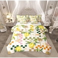 thumbnail image 1 of Feelyou Cartoon Fruit Lemon Bedding Comforter Set 7 Pieces, Rustic Flower Floral Full Bedding Set, Vintage Buffalo Plaid Reversible Fitted Sheet Flat Sheet, Super Cozy Room Decor, 1 of 7