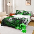 thumbnail image 1 of Feelyou Cartoon Game Console Queen Sheet Sets for Kids, Gamepad Gaming Flat Sheet, Splash Honeycomb Green Queen Fitted Sheet, Super Cozy Room Decor, 4 Pieces, 1 of 7