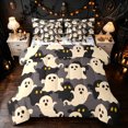 thumbnail image 1 of Feelyou Cartoon Ghost Silhouette Twin Bedding, Spooky Spirit Pattern Bedding Comforter Set, Gray, Halloween Reversible, 7pcs, 1 of 7