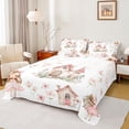 thumbnail image 1 of Feelyou Cartoon Girl Angel Twin Sheet Sets for Kid, Dreamy Flower House Twin Fitted Sheet, Cherry Blossoms Flat Sheet, Ultra Soft Bedroom Decor, 3pcs, 1 of 7