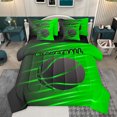 thumbnail image 1 of Feelyou Cartoon Green Basketball Bedding Comforter Set 7pcs, Neon Abstract Ombre Queen Bedding Sets, Teens Kids Boys Girls Reversible Queen Sheet Sets, Luxury Bedroom Decor, 1 of 8