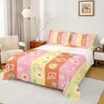 thumbnail image 1 of Feelyou Cartoon Groovy Flower Bed Sheets, Peace and Love King Sheets, Rainbow Stripes Sheet Set, Super Cozy Room Decor, 4-Piece, 1 of 7