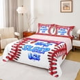 thumbnail image 1 of Feelyou Cartoon Ice Cream Full Size Sheets, Baseball Ice Hockey Sports Bed Sheets, Teens Kids Boys Girls Sheet Sets, Lightweight Room Decor, 4-Piece, 1 of 7