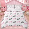 thumbnail image 1 of Feelyou Cartoon Ice Hockey Bedding Comforter Set, Kawaii Pink Ribbon Twin Comforter Sets, Teens Kids Boys Girls Reversible Bedding Set, Luxury Bedroom Decor, 2pcs, 1 of 8