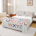 thumbnail image 1 of Feelyou Cartoon Initial Letter Full Size Sheets, Colorful Monogrammed Bed Sheets, Teens Boys Girls Kids Sheet Sets, Lightweight Room Decor, 4 Pieces, 1 of 7