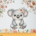 thumbnail image 1 of Feelyou Cartoon Koala Fabric by the Yard 1 Yard for Kids, Kawaii Animal Sewing Fabric, Pink Rose Floral Home Decor Fabric by the Yard, Breathable Home Decor, 1 of 6