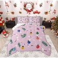 thumbnail image 1 of Feelyou Cartoon Lights Teens Full Size Comforter Sets, Stripes Line Geometric Bedding Comforter Set, Leaf Plant Botanical Reversible Bedding Sets, Lightweight Room Decor, 3-Piece, 1 of 8