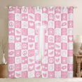 thumbnail image 1 of Feelyou Cartoon Monogrammed J Blackout Curtains Set of 2 (52x84 Each), Fashion Checkered Abstract Window Curtains, Teens Kids Girls Women Curtains and Drapes, Window Curtains Decor, 1 of 6