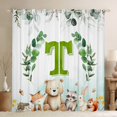 thumbnail image 1 of Feelyou Cartoon Monogrammed T Curtains Pack of 2 (42x84 Each) for Kids, Jungle Raccoon Curtains Blackout, Cute Animal Wildlife Bedroom Curtains, Window Curtains Decor, 1 of 6