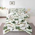 thumbnail image 1 of Feelyou Cartoon Pike Fish Twin Comforter Sets, Hunting and Fishing Bedding Set, 2 Pieces, 1 of 8