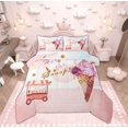 thumbnail image 1 of Feelyou Cartoon Pink Ice Cream Bedding Comforter Set, Watercolor Twin Comforter Sets, Teens Boys Girls Kids Reversible Bedding Set, Ultra Soft Home Decor, 2-Piece, 1 of 8