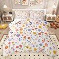 thumbnail image 1 of Feelyou Cartoon Plant Floral Queen Comforter Set, Simple French Style Bedding Sets, Kawaii Groovy Flower Reversible Bedding Comforter Set, Luxury Bedroom Decor, 3 Pieces, 1 of 8