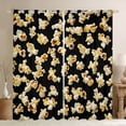 thumbnail image 1 of Feelyou Cartoon Popcorn Black Out Curtains for Kids, Movie Lover Curtains Pack of 2 (42x63 Each), Retro Film Cinema Bedroom Curtains, Blackout Curtains Home Decor, 1 of 6