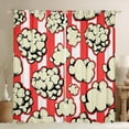 thumbnail image 1 of Feelyou Cartoon Popcorn Curtains Pack of 2 (42x84 Each) for Kids, Red Stripes Geometric Curtains Blackout, Retro Film Cinema Bedroom Curtains, Black Out Curtains Decor, 1 of 6