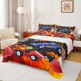 thumbnail image 1 of Feelyou Cartoon Race Car Twin Sheet Sets for Teens, Automobile Sport Twin Fitted Sheet, Happy Birthday Party Flat Sheet, Lightweight Room Decor, 3 Pieces, 1 of 7