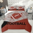 thumbnail image 1 of Feelyou Cartoon Rugby Sports Queen Comforter Set, Est Soccer Sleep Repeat Bedding Sets, Teens Kids Girls Teens Reversible Bedding Comforter Set, Lightweight Room Decor, 3pcs, 1 of 8
