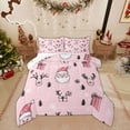 thumbnail image 1 of Feelyou Cartoon Santa Claus 01, Reindeer Snowflake Twin Comforter Sets, Merry Christmas Gift Reversible Bedding Set, Ultra Soft Home Decor,2 Pieces, 1 of 8