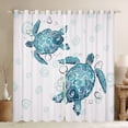 thumbnail image 1 of Feelyou Cartoon Sea Turtle Blackout Curtains Set of 2 (52x84 Each) for Kids, Kawaii Ocean Animal Window Curtains, Marine Sealife Theme Curtains and Drapes, Blackout Curtains Room Decor, 1 of 6
