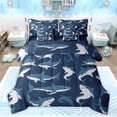 thumbnail image 1 of Feelyou Cartoon Shark Bedding Comforter Set 7 Pieces, Cute Ocean Sealife Full Bedding Set, 1 of 8